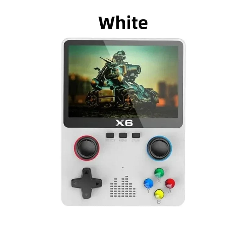 NEU X6 Spielkonsole Retro-Videospielkonsole 3.5-Zoll-IPS-Bildschirm Tragbarer Handheld-Spielspieler Klassische Spiele Kindergeschenke
