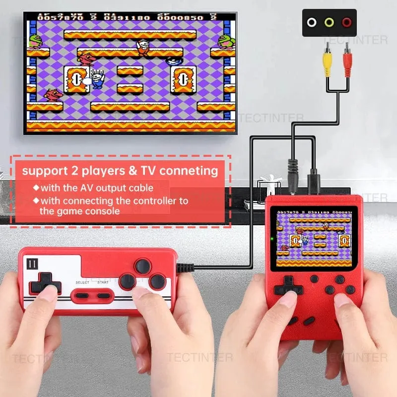 Tragbare Retro Mini-Videospielkonsole 8-Bit Handheld-Spiel-Player Eingebaute 500 Spiele AV Out Spielkonsole Gameboy videojuego