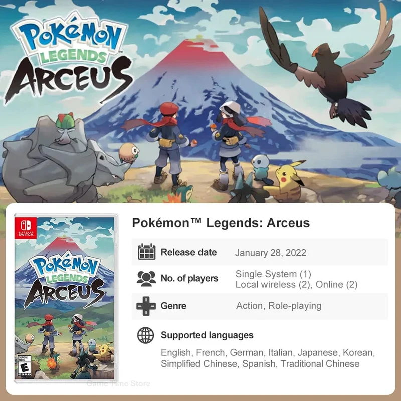 Pokémon Nintendo Switch Spiel Pokemon Perl Diamant Schwert Schild Pokémon Arceus Scharlach Violett Pikachu Lets Go Physische Spielkarte