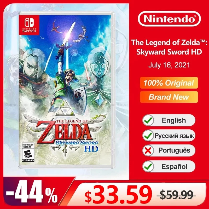 The Legend of Zelda Skyward Sword HD Nintendo Switch-Spielangebote, 100 % offizielle originale physische Spielkarte für Switch OLED Lite