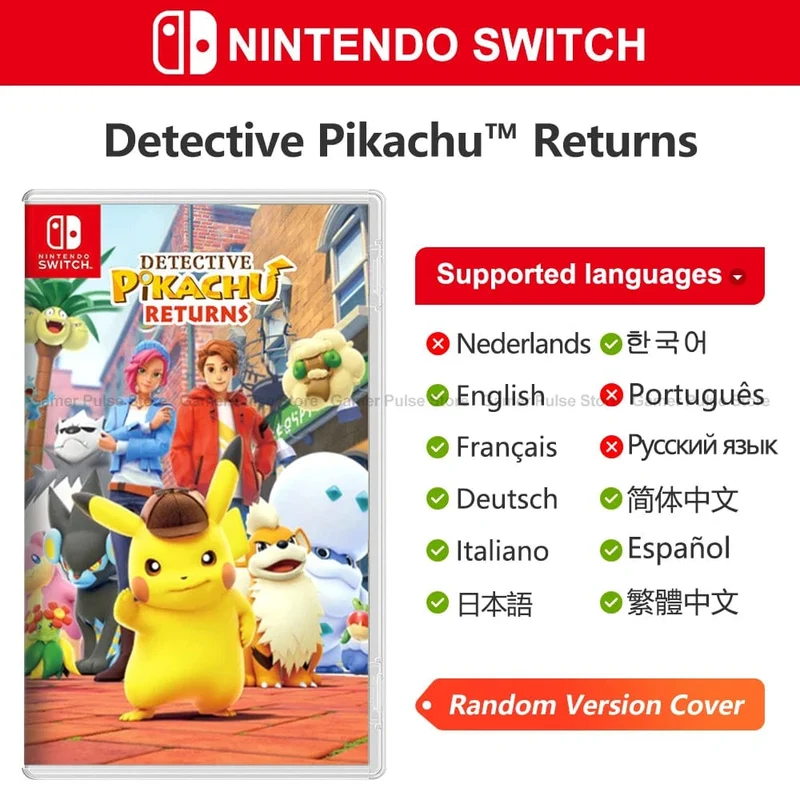Detective Pikachu Returns Nintendo Switch-Spielangebote 100 % originale physische Spielkarte Einzelspieler-Abenteuergenre für Switch