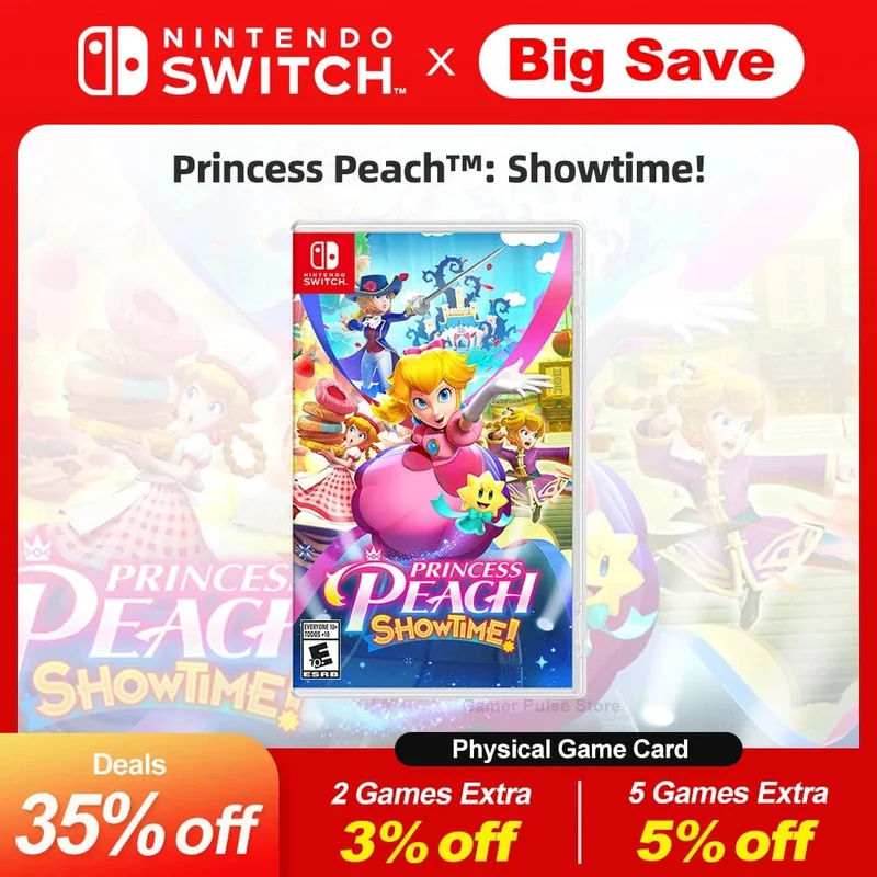 Prinzessin Peach: Showtime! Nintendo Switch-Spieleangebote 100 % offizielle originale physische Spielkarte für Nintendo Switch OLED Lite