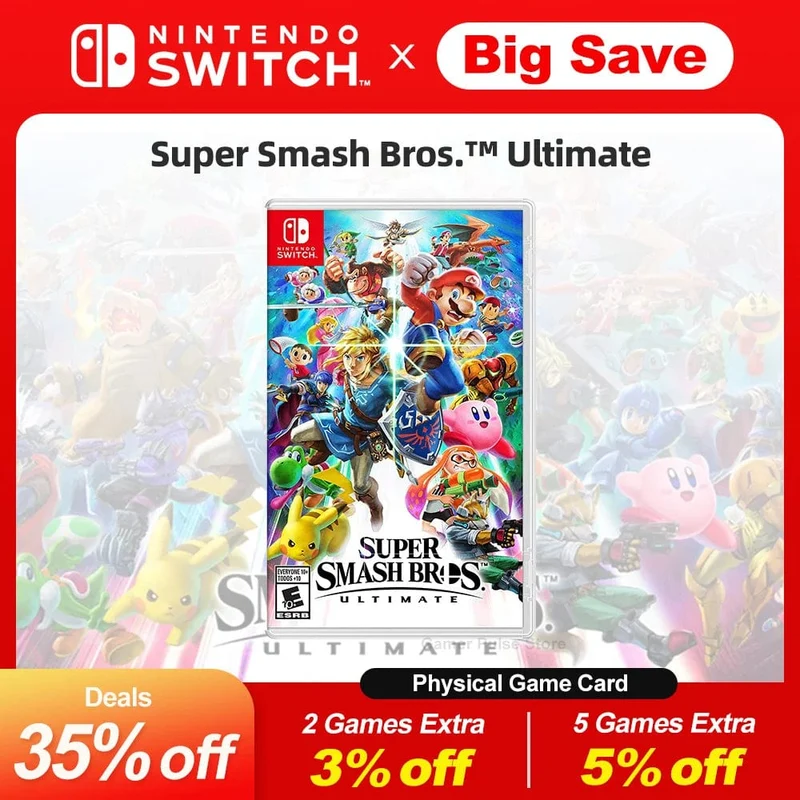 Super Smash Bros. Ultimate Nintendo Switch-Spielangebote Action-Kampf- und Multiplayer-Genre für die Switch OLED-Lite-Spielkonsole
