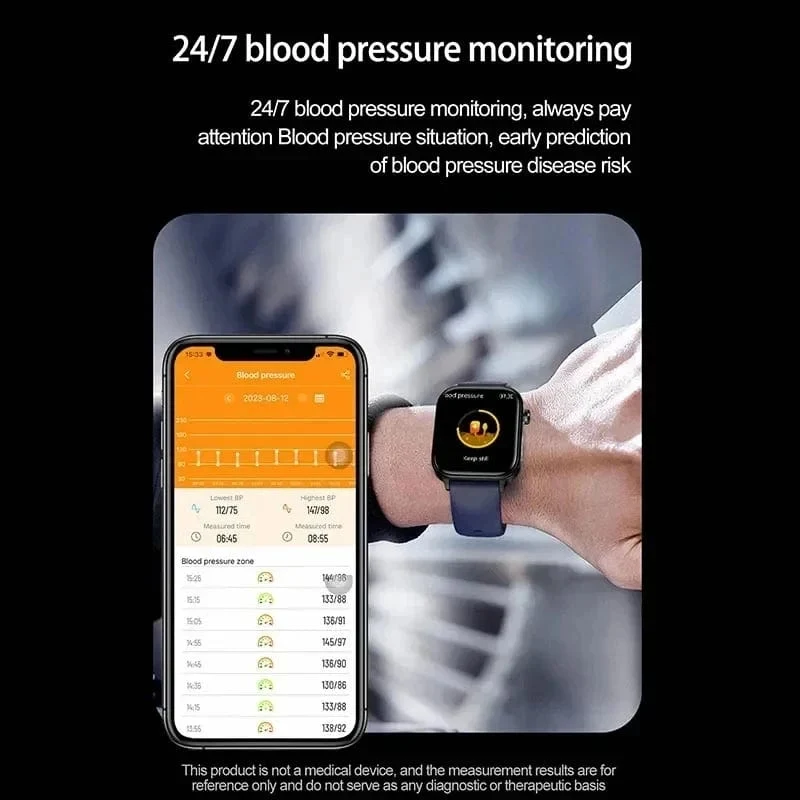 2024 Neue Smartwatch für medizinische Zwecke mit EKG + PPG für Frauen, Blutzucker, Blutfett, Harnsäure, Menstruationsgesundheits-Tracker für Frauen, Smartwatches