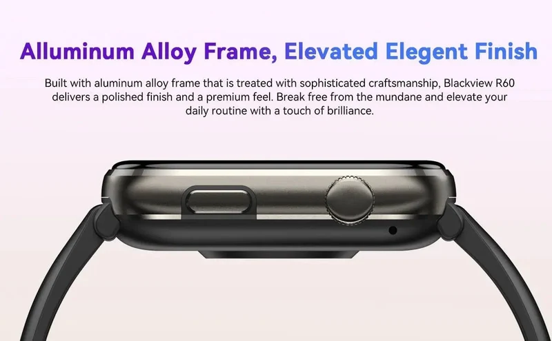 [Weltpremiere] Blackview Smartwatch R60 Uhr 1.96'' AMOLED-Display 800mAh Bluetooth-Telefonanrufe Gesundheits- und Fitness-Tracking