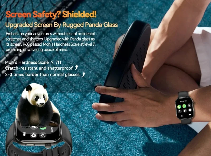 [Weltpremiere] Blackview Smartwatch R60 Uhr 1.96'' AMOLED-Display 800mAh Bluetooth-Telefonanrufe Gesundheits- und Fitness-Tracking