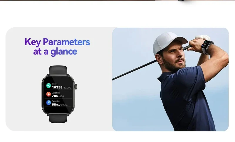 [Weltpremiere] Blackview Smartwatch R60 Uhr 1.96'' AMOLED-Display 800mAh Bluetooth-Telefonanrufe Gesundheits- und Fitness-Tracking