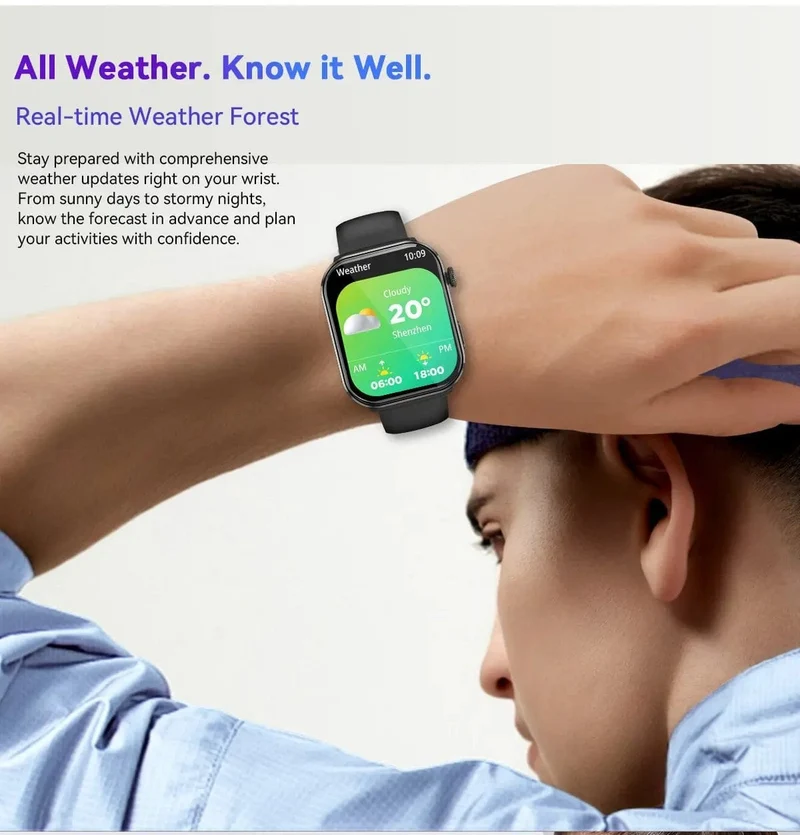[Weltpremiere] Blackview Smartwatch R60 Uhr 1.96'' AMOLED-Display 800mAh Bluetooth-Telefonanrufe Gesundheits- und Fitness-Tracking