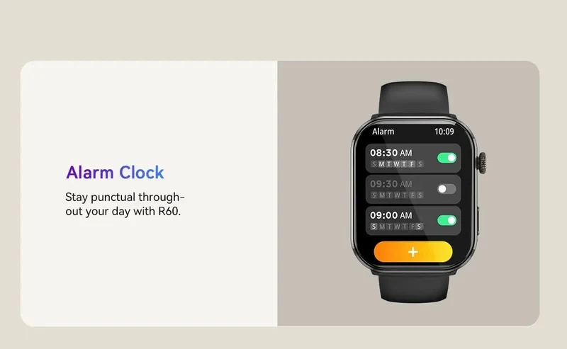 [Weltpremiere] Blackview Smartwatch R60 Uhr 1.96'' AMOLED-Display 800mAh Bluetooth-Telefonanrufe Gesundheits- und Fitness-Tracking