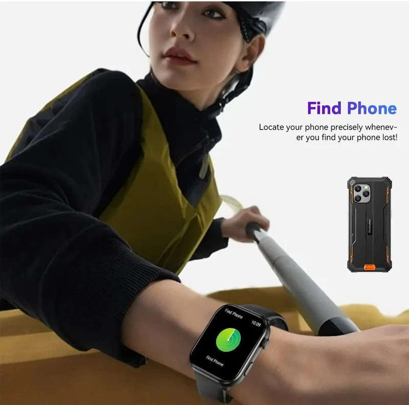 [Weltpremiere] Blackview Smartwatch R60 Uhr 1.96'' AMOLED-Display 800mAh Bluetooth-Telefonanrufe Gesundheits- und Fitness-Tracking