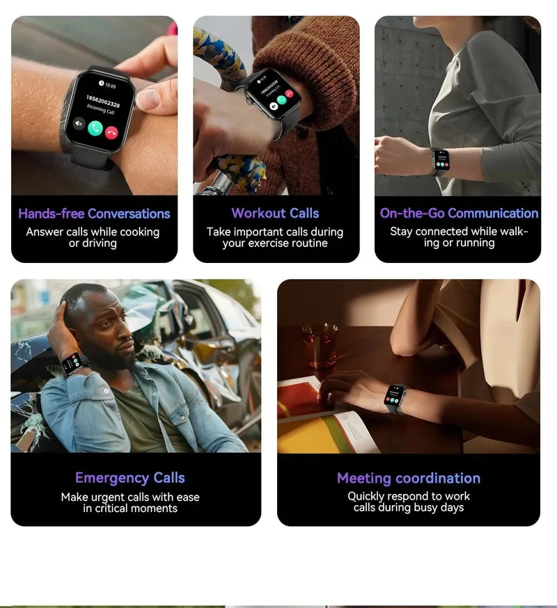 [Weltpremiere] Blackview Smartwatch R60 Uhr 1.96'' AMOLED-Display 800mAh Bluetooth-Telefonanrufe Gesundheits- und Fitness-Tracking