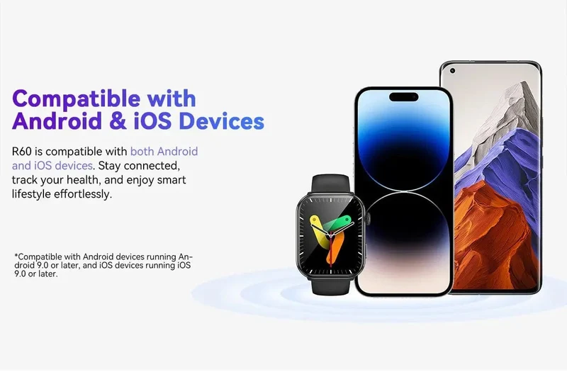 [Weltpremiere] Blackview Smartwatch R60 Uhr 1.96'' AMOLED-Display 800mAh Bluetooth-Telefonanrufe Gesundheits- und Fitness-Tracking