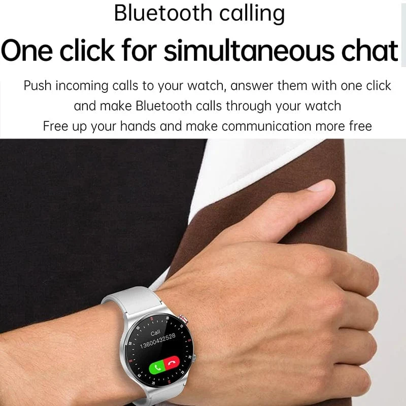 NFC Bluetooth Call Smart Watch Herren Vollbild GPS Sportarmband Wasserdicht EKG Gesundheitsmonitor SmartWatch für iOS Android 2024