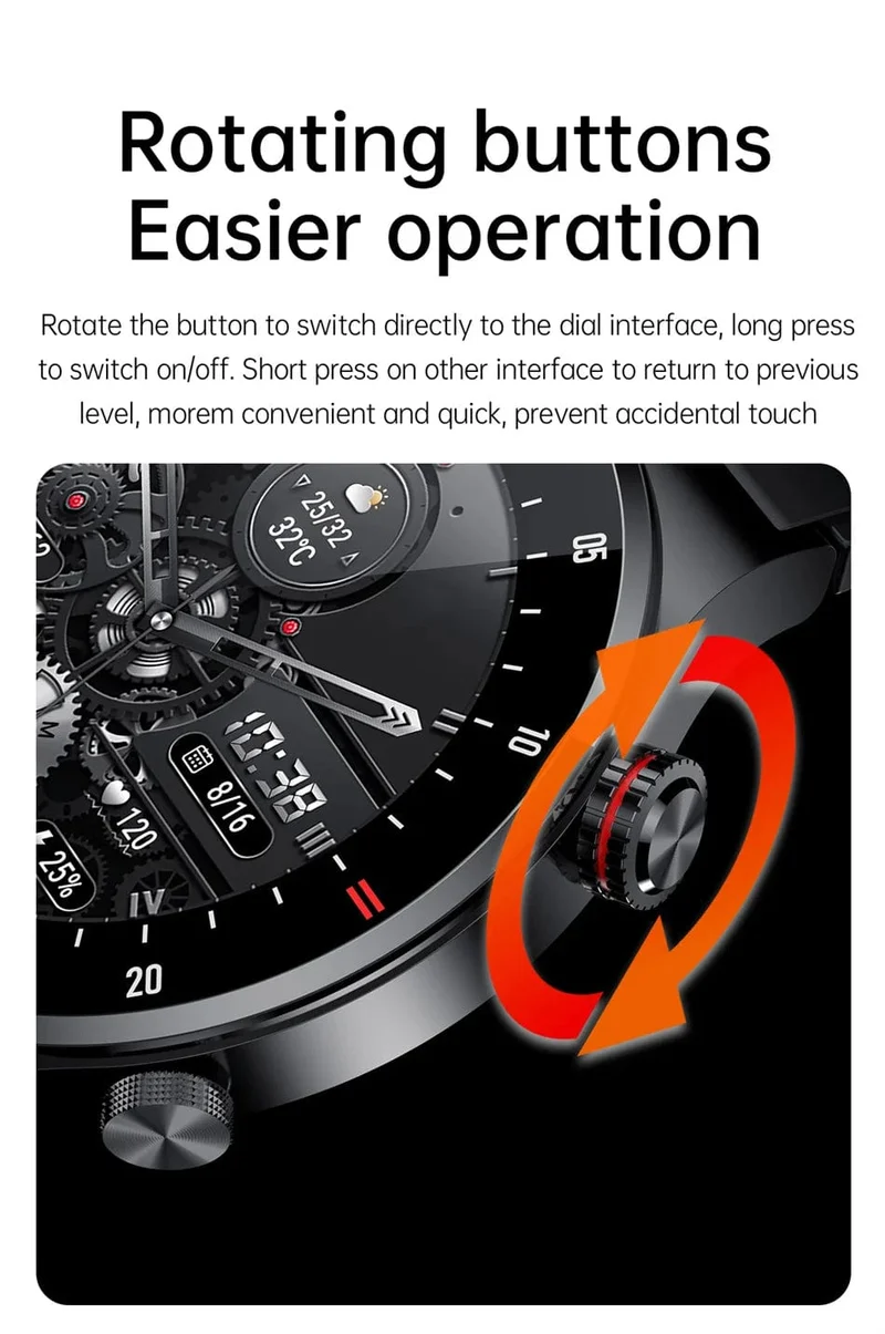 NFC Bluetooth Call Smart Watch Herren Vollbild GPS Sportarmband Wasserdicht EKG Gesundheitsmonitor SmartWatch für iOS Android 2024