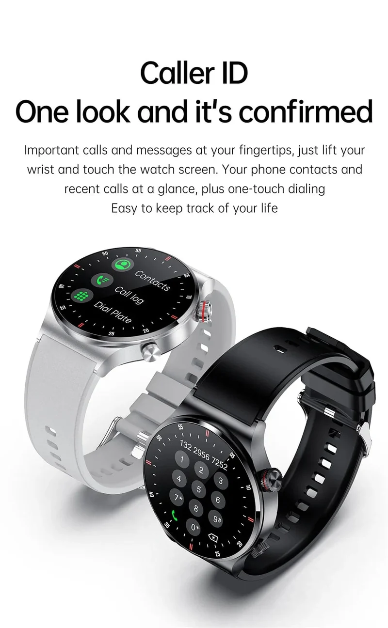 NFC Bluetooth Call Smart Watch Herren Vollbild GPS Sportarmband Wasserdicht EKG Gesundheitsmonitor SmartWatch für iOS Android 2024