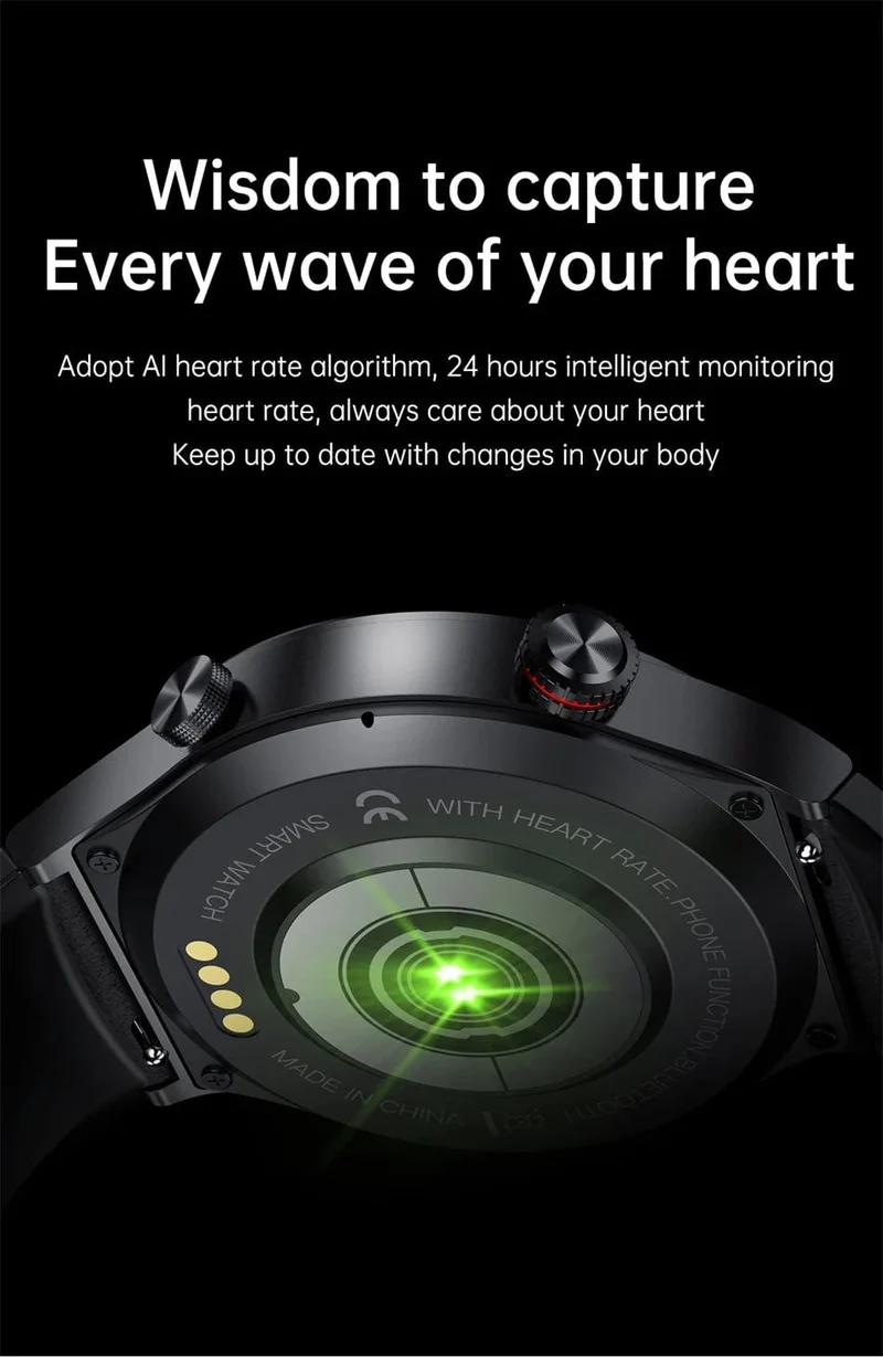 NFC Bluetooth Call Smart Watch Herren Vollbild GPS Sportarmband Wasserdicht EKG Gesundheitsmonitor SmartWatch für iOS Android 2024