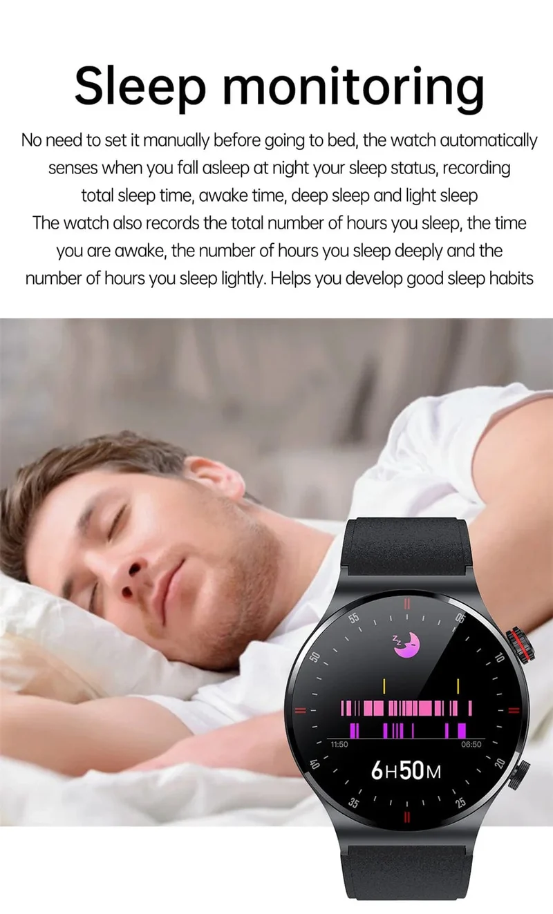 NFC Bluetooth Call Smart Watch Herren Vollbild GPS Sportarmband Wasserdicht EKG Gesundheitsmonitor SmartWatch für iOS Android 2024