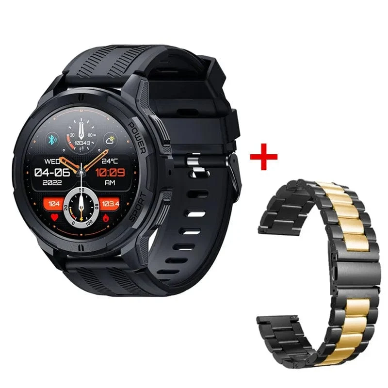 C25 Smartwatches für Männer AMOLED-Bildschirm 1.43 Zoll 1ATM Wasserdicht Pulsmesser Sport Smartwatch Bluetooth Anruf Frauen Fitness