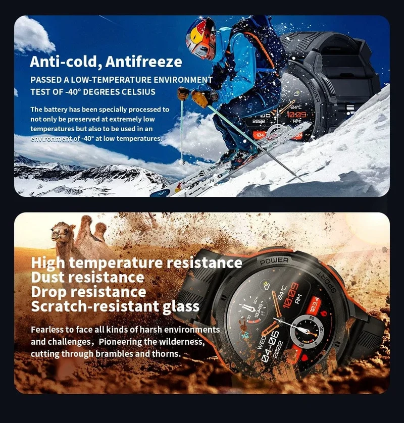 C25 Smartwatches für Männer AMOLED-Bildschirm 1.43 Zoll 1ATM Wasserdicht Pulsmesser Sport Smartwatch Bluetooth Anruf Frauen Fitness