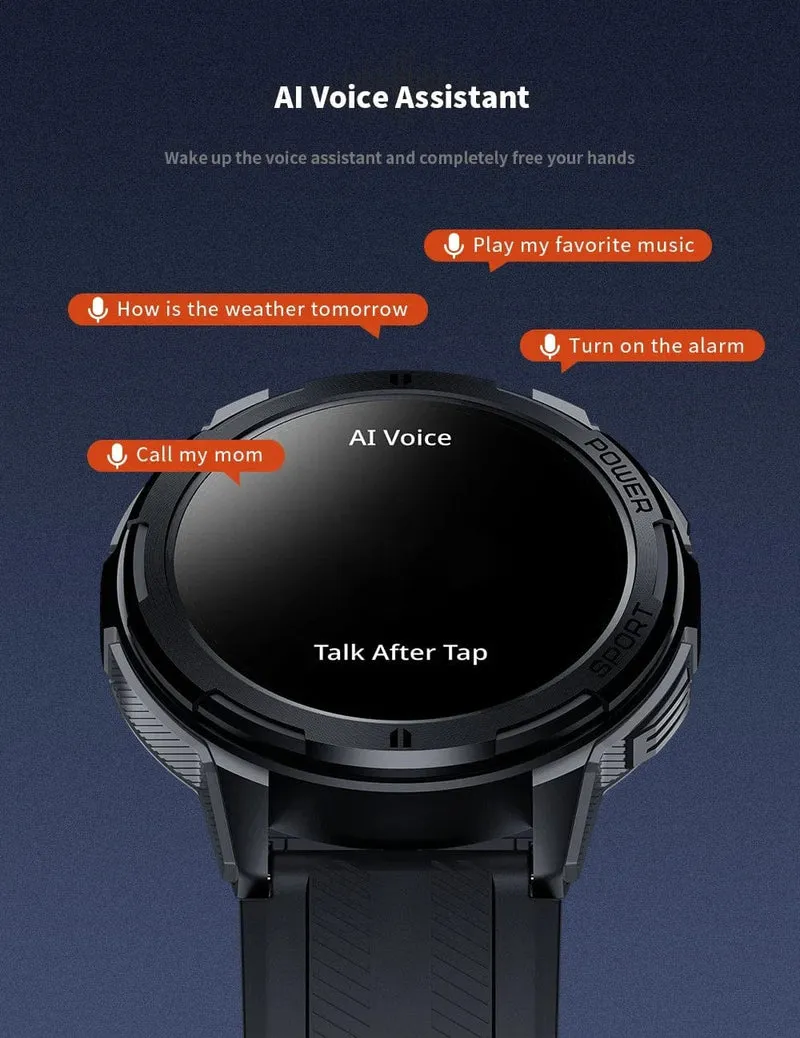 C25 Smartwatches für Männer AMOLED-Bildschirm 1.43 Zoll 1ATM Wasserdicht Pulsmesser Sport Smartwatch Bluetooth Anruf Frauen Fitness