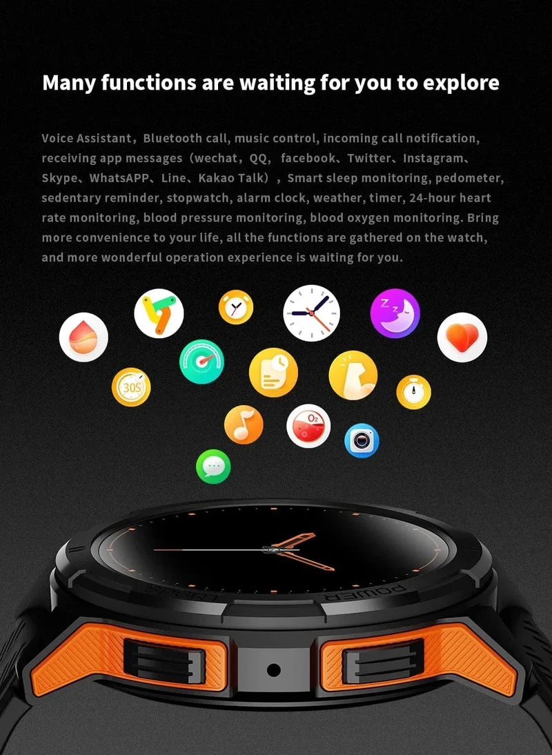 C25 Smartwatches für Männer AMOLED-Bildschirm 1.43 Zoll 1ATM Wasserdicht Pulsmesser Sport Smartwatch Bluetooth Anruf Frauen Fitness