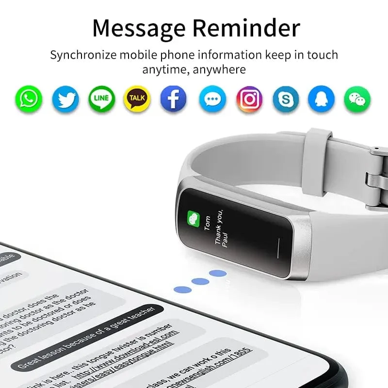 LIGE Amoled Smart Watch Männer 2023 Smart Band Frauen Herzfrequenz Blutdruck Smartwartch Wasserdicht Smart Armband Sport Fitness Tracker
