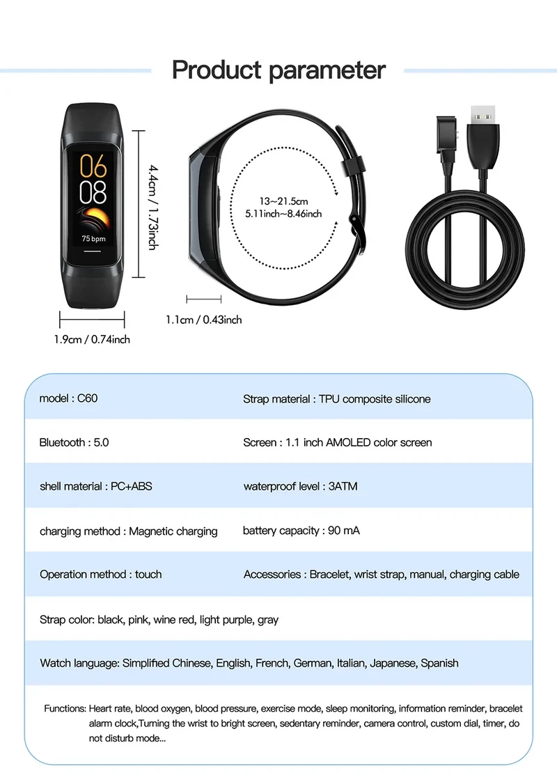LIGE Amoled Smart Watch Männer 2023 Smart Band Frauen Herzfrequenz Blutdruck Smartwartch Wasserdicht Smart Armband Sport Fitness Tracker