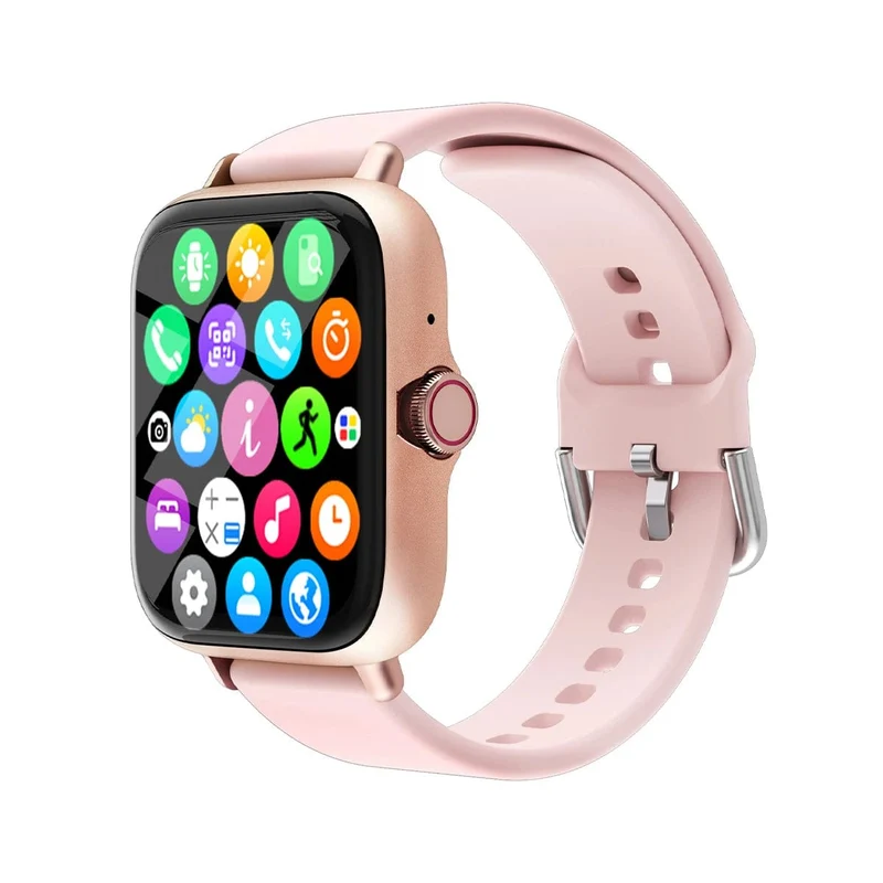 1.83 Zoll wasserdichte Smartwatch mit Nachrichtenannahme, Anrufüberwachung, Sport-Schrittzähler, Informationswarnungen für iPhone und Android