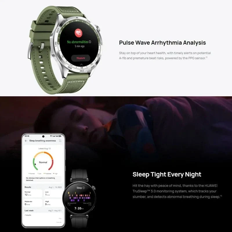 Huawei Watch GT4 Smart Watch Blutsauerstoffmonitor Smartwatch Telefonanruf Herzfrequenz GPS Tracker Uhr