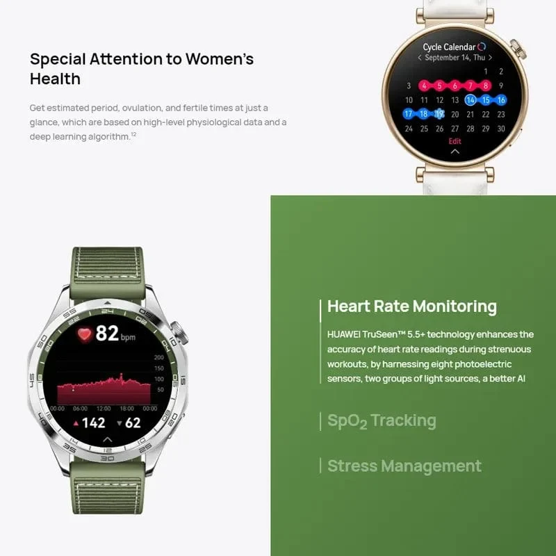 Huawei Watch GT4 Smart Watch Blutsauerstoffmonitor Smartwatch Telefonanruf Herzfrequenz GPS Tracker Uhr