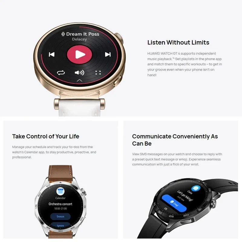 Huawei Watch GT4 Smart Watch Blutsauerstoffmonitor Smartwatch Telefonanruf Herzfrequenz GPS Tracker Uhr