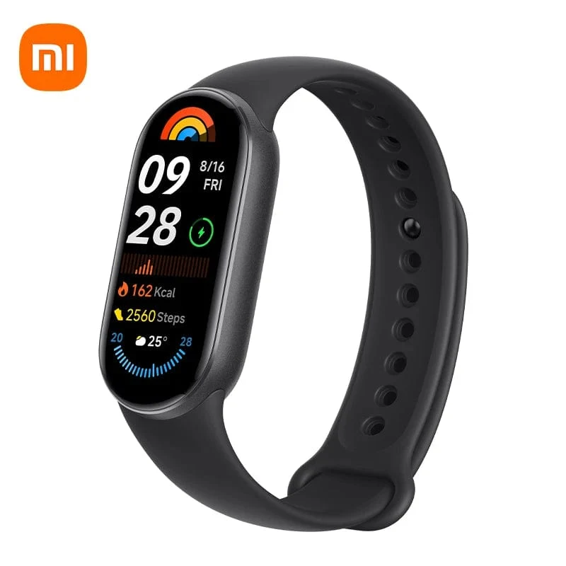 Globale Version Xiaomi Smart Band 9 1.62'' AMOLED-Display Bis zu 21 Tage Akkulaufzeit* Herzfrequenz- und SpO₂-Überwachung* Über 150 Sportmodi