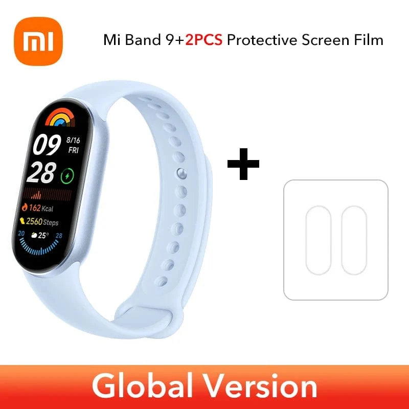 Globale Version Xiaomi Smart Band 9 1.62'' AMOLED-Display Bis zu 21 Tage Akkulaufzeit* Herzfrequenz- und SpO₂-Überwachung* Über 150 Sportmodi