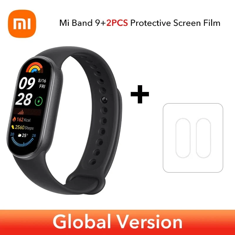 Globale Version Xiaomi Smart Band 9 1.62'' AMOLED-Display Bis zu 21 Tage Akkulaufzeit* Herzfrequenz- und SpO₂-Überwachung* Über 150 Sportmodi