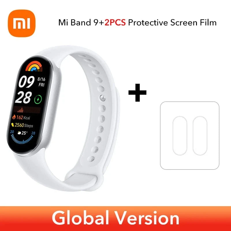 Globale Version Xiaomi Smart Band 9 1.62'' AMOLED-Display Bis zu 21 Tage Akkulaufzeit* Herzfrequenz- und SpO₂-Überwachung* Über 150 Sportmodi