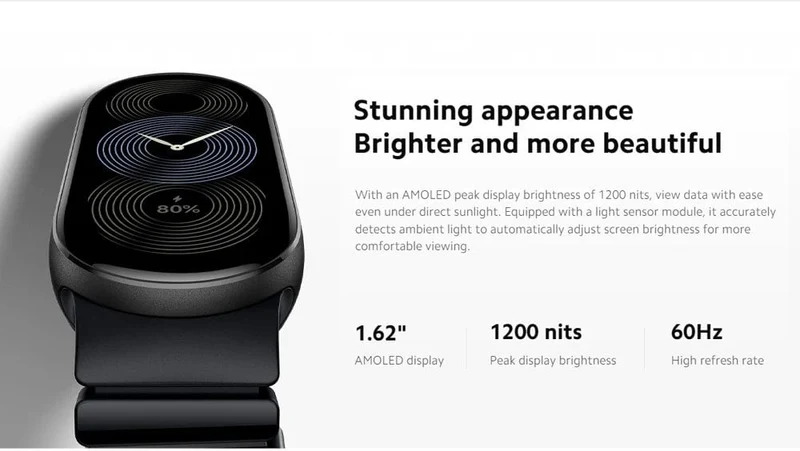 Globale Version Xiaomi Smart Band 9 1.62'' AMOLED-Display Bis zu 21 Tage Akkulaufzeit* Herzfrequenz- und SpO₂-Überwachung* Über 150 Sportmodi