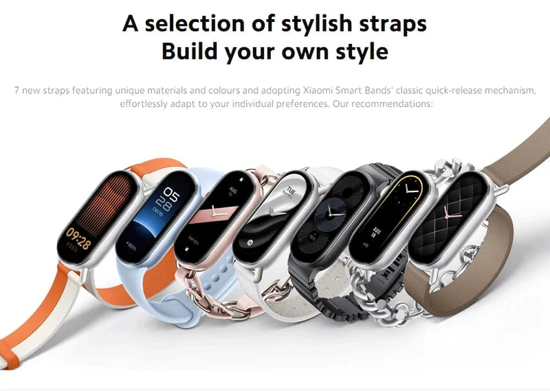 Globale Version Xiaomi Smart Band 9 1.62'' AMOLED-Display Bis zu 21 Tage Akkulaufzeit* Herzfrequenz- und SpO₂-Überwachung* Über 150 Sportmodi