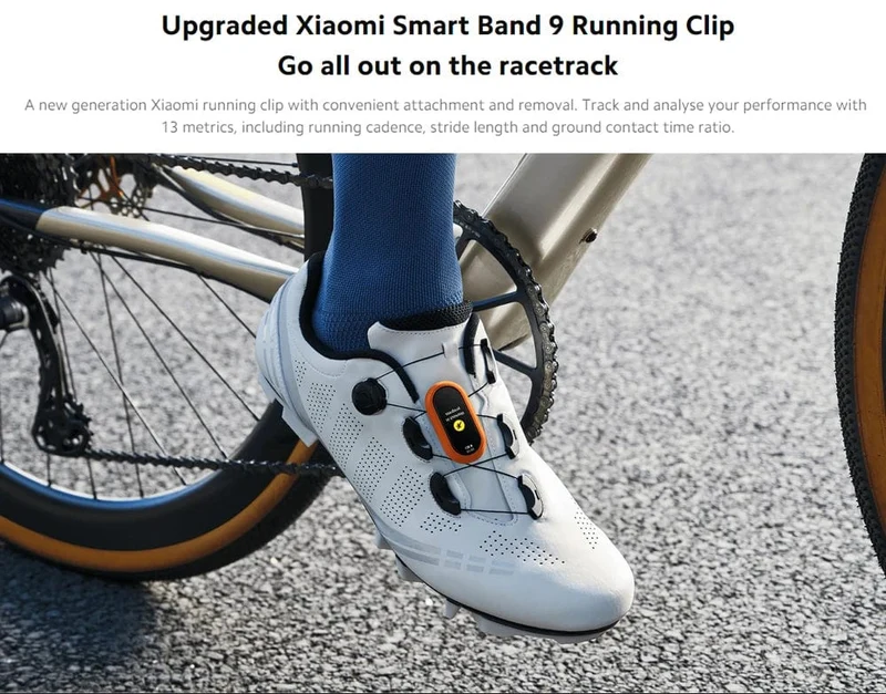 Globale Version Xiaomi Smart Band 9 1.62'' AMOLED-Display Bis zu 21 Tage Akkulaufzeit* Herzfrequenz- und SpO₂-Überwachung* Über 150 Sportmodi