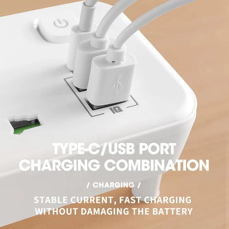 EU US UK Au Stecker AC Steckdose Steckdosenleiste Multiprise Wandsteckdose Universal Netzwerkfilter mit USB Ladegerät Separater Schalter Adapter