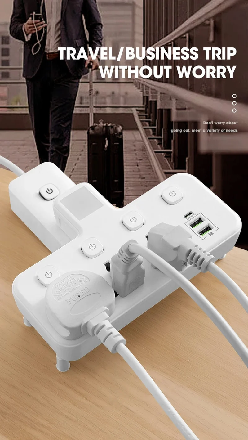 EU US UK Au Stecker AC Steckdose Steckdosenleiste Multiprise Wandsteckdose Universal Netzwerkfilter mit USB Ladegerät Separater Schalter Adapter