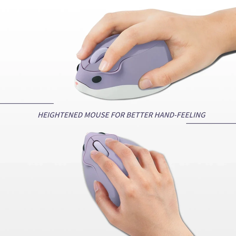 Niedliche 2.4G Wireless Bluetooth-Maus Mini Optical Silent Gaming-Mäuse 3D-Cartoon-Hamster-Maus für PC Laptop Tablet Computer Büro