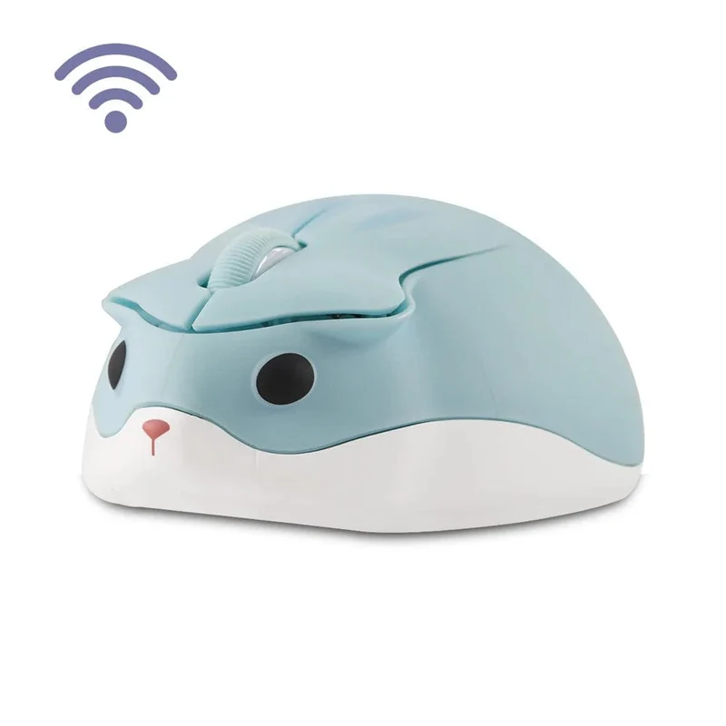 Niedliche 2.4G Wireless Bluetooth-Maus Mini Optical Silent Gaming-Mäuse 3D-Cartoon-Hamster-Maus für PC Laptop Tablet Computer Büro