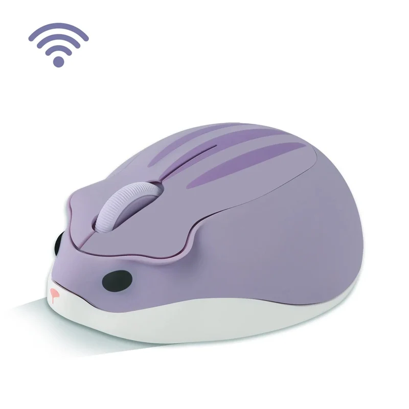 Niedliche 2.4G Wireless Bluetooth-Maus Mini Optical Silent Gaming-Mäuse 3D-Cartoon-Hamster-Maus für PC Laptop Tablet Computer Büro