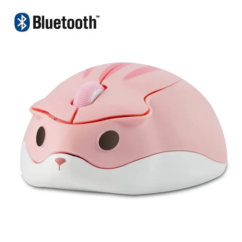 Niedliche 2.4G Wireless Bluetooth-Maus Mini Optical Silent Gaming-Mäuse 3D-Cartoon-Hamster-Maus für PC Laptop Tablet Computer Büro