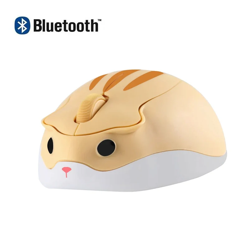Niedliche 2.4G Wireless Bluetooth-Maus Mini Optical Silent Gaming-Mäuse 3D-Cartoon-Hamster-Maus für PC Laptop Tablet Computer Büro