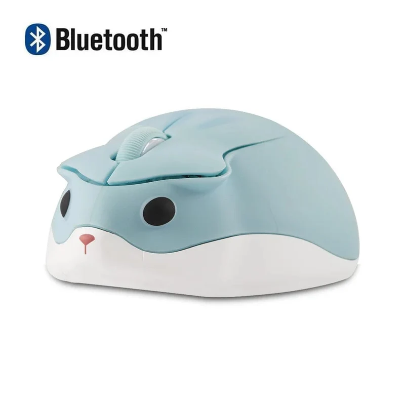 Niedliche 2.4G Wireless Bluetooth-Maus Mini Optical Silent Gaming-Mäuse 3D-Cartoon-Hamster-Maus für PC Laptop Tablet Computer Büro