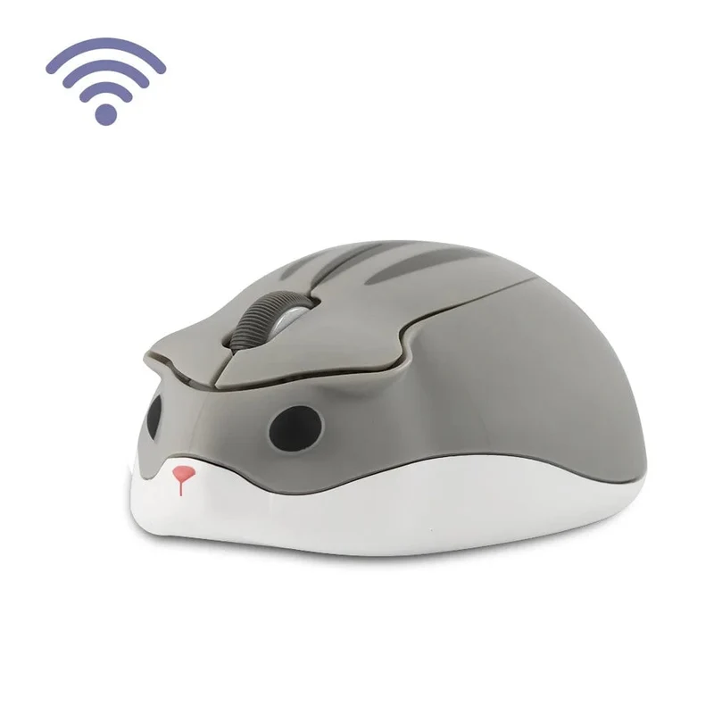 Niedliche 2.4G Wireless Bluetooth-Maus Mini Optical Silent Gaming-Mäuse 3D-Cartoon-Hamster-Maus für PC Laptop Tablet Computer Büro
