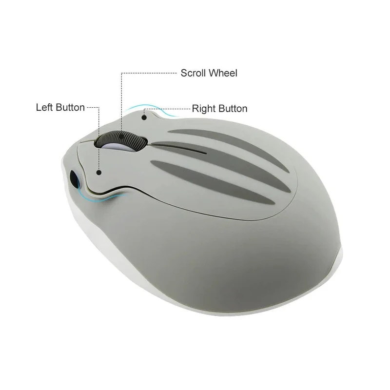 Niedliche 2.4G Wireless Bluetooth-Maus Mini Optical Silent Gaming-Mäuse 3D-Cartoon-Hamster-Maus für PC Laptop Tablet Computer Büro