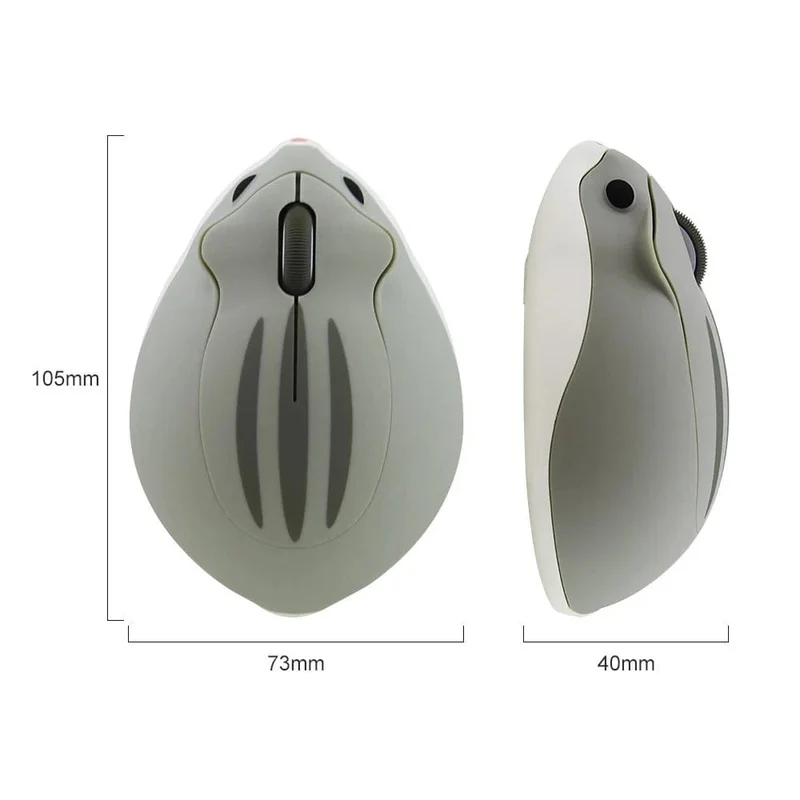 Niedliche 2.4G Wireless Bluetooth-Maus Mini Optical Silent Gaming-Mäuse 3D-Cartoon-Hamster-Maus für PC Laptop Tablet Computer Büro