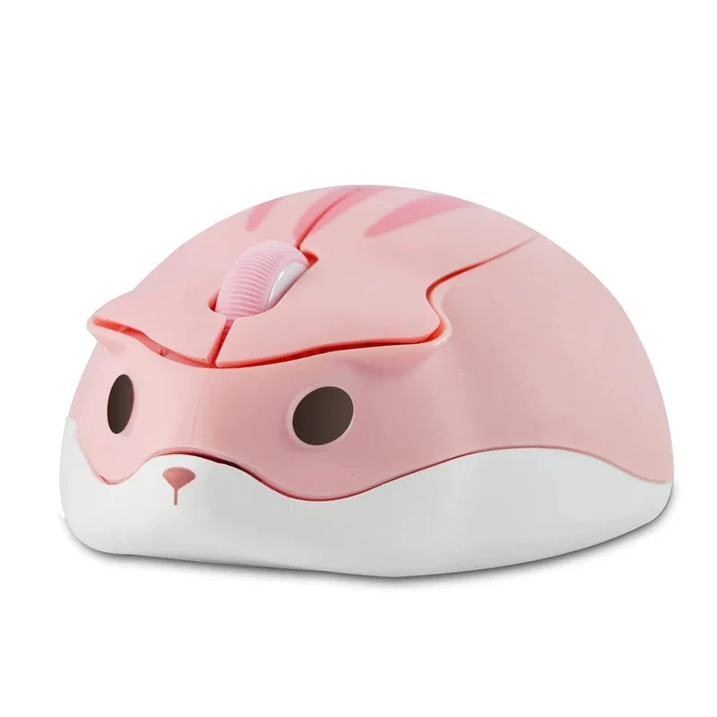 Niedliche 2.4G Wireless Bluetooth-Maus Mini Optical Silent Gaming-Mäuse 3D-Cartoon-Hamster-Maus für PC Laptop Tablet Computer Büro